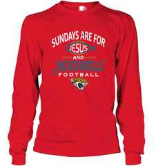 Sundays Are For Jesus and Jacksonville Funny Football Long Sleeve T-Shirt Long Sleeve T-Shirt - belovedtshirt