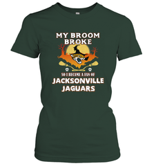 Broom Broke So I Became A Fan of Jacksonville Jaguars NFL Halloween Costume Women's T-Shirt Women's T-Shirt - belovedtshirt