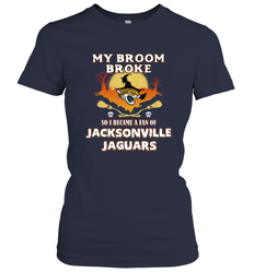 Broom Broke So I Became A Fan of Jacksonville Jaguars NFL Halloween Costume Women's T-Shirt