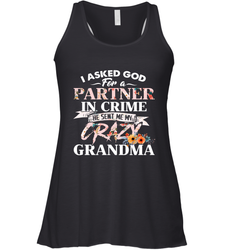 Crazy Grandma design Women's Racerback Tank