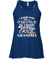 Crazy Grandma design Women's Racerback Tank Women's Racerback Tank - belovedtshirt