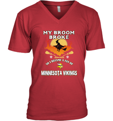 Broom Broke So I Became A Fan of Minnesota Viking NFL Halloween Costume Men's V-Neck Men's V-Neck - belovedtshirt