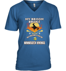Broom Broke So I Became A Fan of Minnesota Viking NFL Halloween Costume Men's V-Neck Men's V-Neck - belovedtshirt