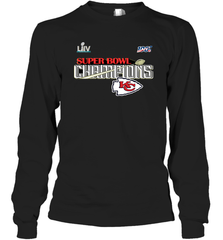 Youth Kansas City Chiefs NFL Pro Line by Fanatics Super Bowl LIV Champions Trophy Long Sleeve T-Shirt Long Sleeve T-Shirt - belovedtshirt