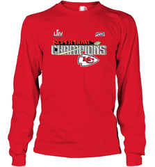 Youth Kansas City Chiefs NFL Pro Line by Fanatics Super Bowl LIV Champions Trophy Long Sleeve T-Shirt Long Sleeve T-Shirt - belovedtshirt