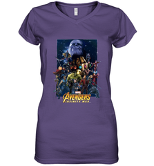 Marvel Avengers Infinity War Neon Team 2 Women's V-Neck T-Shirt Women's V-Neck T-Shirt - belovedtshirt