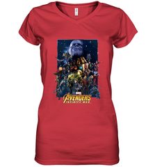Marvel Avengers Infinity War Neon Team 2 Women's V-Neck T-Shirt Women's V-Neck T-Shirt - belovedtshirt