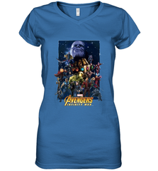 Marvel Avengers Infinity War Neon Team 2 Women's V-Neck T-Shirt Women's V-Neck T-Shirt - belovedtshirt