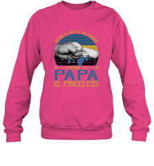Being A Dad Is An Honor Being Papa Is Priceless Grandpa t Crewneck Sweatshirt Apparel - belovedtshirt