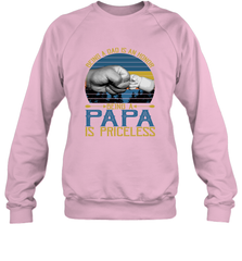 Being A Dad Is An Honor Being Papa Is Priceless Grandpa t Crewneck Sweatshirt Apparel - belovedtshirt
