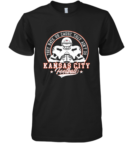 Vintage NFL Kansas City Football Logo Men's Premium T-Shirt Men's Premium T-Shirt / Black / XS Men's Premium T-Shirt - belovedtshirt