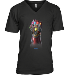 Marvel Avengers Endgame Infinity Stone Gauntlet Color Logo Men's V-Neck Men's V-Neck - belovedtshirt