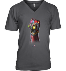 Marvel Avengers Endgame Infinity Stone Gauntlet Color Logo Men's V-Neck Men's V-Neck - belovedtshirt