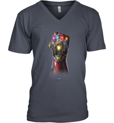 Marvel Avengers Endgame Infinity Stone Gauntlet Color Logo Men's V-Neck Men's V-Neck - belovedtshirt