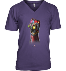 Marvel Avengers Endgame Infinity Stone Gauntlet Color Logo Men's V-Neck Men's V-Neck - belovedtshirt