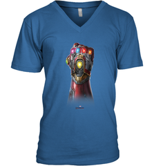Marvel Avengers Endgame Infinity Stone Gauntlet Color Logo Men's V-Neck Men's V-Neck - belovedtshirt