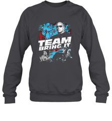 WWE The Rock Team Bring It Crewneck Sweatshirt Crewneck Sweatshirt - belovedtshirt