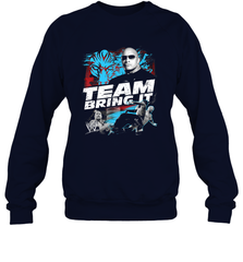 WWE The Rock Team Bring It Crewneck Sweatshirt Crewneck Sweatshirt - belovedtshirt