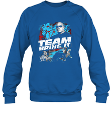 WWE The Rock Team Bring It Crewneck Sweatshirt Crewneck Sweatshirt - belovedtshirt