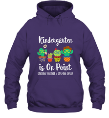 Kindergarten is on point, 1st day of school cactus teacher Hooded Sweatshirt Hooded Sweatshirt - belovedtshirt