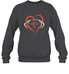NFLAtlanta Falcons Heart Love Football Crewneck Sweatshirt Crewneck Sweatshirt - belovedtshirt