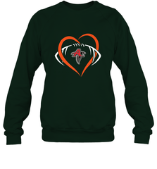 NFLAtlanta Falcons Heart Love Football Crewneck Sweatshirt Crewneck Sweatshirt - belovedtshirt