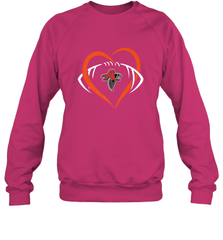 NFLAtlanta Falcons Heart Love Football Crewneck Sweatshirt Crewneck Sweatshirt - belovedtshirt