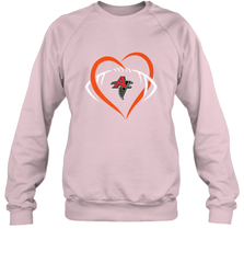 NFLAtlanta Falcons Heart Love Football Crewneck Sweatshirt Crewneck Sweatshirt - belovedtshirt