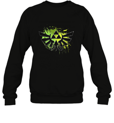 Legend Of Zelda Triforce Logo Paint Splatter Crewneck Sweatshirt Crewneck Sweatshirt - belovedtshirt