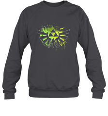 Legend Of Zelda Triforce Logo Paint Splatter Crewneck Sweatshirt Crewneck Sweatshirt - belovedtshirt