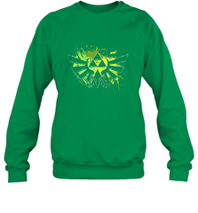 Legend Of Zelda Triforce Logo Paint Splatter Crewneck Sweatshirt Crewneck Sweatshirt - belovedtshirt