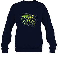 Legend Of Zelda Triforce Logo Paint Splatter Crewneck Sweatshirt