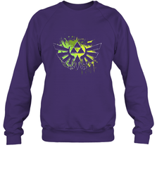 Legend Of Zelda Triforce Logo Paint Splatter Crewneck Sweatshirt Crewneck Sweatshirt - belovedtshirt