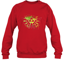 Legend Of Zelda Triforce Logo Paint Splatter Crewneck Sweatshirt Crewneck Sweatshirt - belovedtshirt