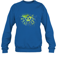 Legend Of Zelda Triforce Logo Paint Splatter Crewneck Sweatshirt Crewneck Sweatshirt - belovedtshirt