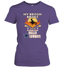 Broom Broke So I Became A fan of Dallas Cowboys  NFL Halloween Costume Women's T-Shirt Women's T-Shirt - belovedtshirt