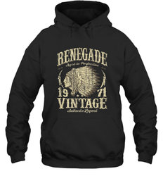 Vintage Made In 1971 T Shirt 47th Birthday Gift Hooded Sweatshirt