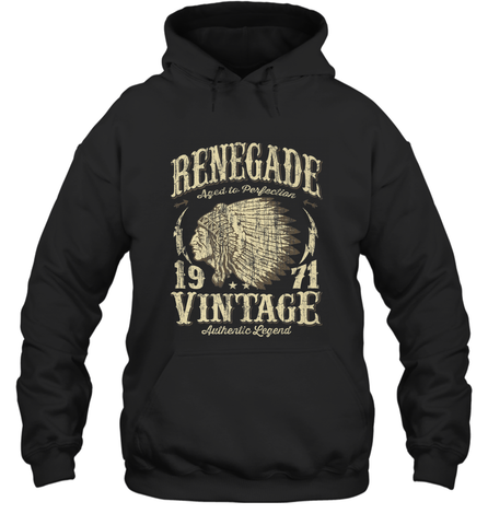Vintage Made In 1971 T Shirt 47th Birthday Gift Hooded Sweatshirt Hooded Sweatshirt / Black / S Hooded Sweatshirt - belovedtshirt