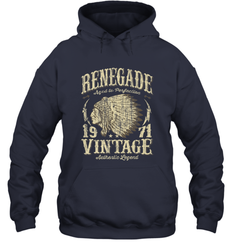 Vintage Made In 1971 T Shirt 47th Birthday Gift Hooded Sweatshirt