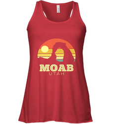 Moab Utah Vintage Sunset Arches Adventure Outdoors Women's Racerback Tank