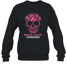 Tattoo Skull Halloween Breast Cancer Awareness Crewneck Sweatshirt Crewneck Sweatshirt - belovedtshirt