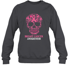 Tattoo Skull Halloween Breast Cancer Awareness Crewneck Sweatshirt Crewneck Sweatshirt - belovedtshirt