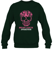 Tattoo Skull Halloween Breast Cancer Awareness Crewneck Sweatshirt Crewneck Sweatshirt - belovedtshirt