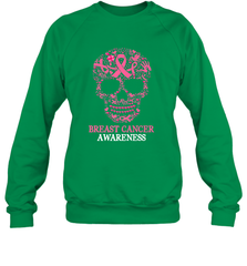 Tattoo Skull Halloween Breast Cancer Awareness Crewneck Sweatshirt Crewneck Sweatshirt - belovedtshirt