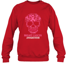 Tattoo Skull Halloween Breast Cancer Awareness Crewneck Sweatshirt Crewneck Sweatshirt - belovedtshirt