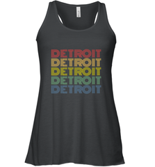 Vintage 1980s Style Detroit Michigan Women's Racerback Tank Women's Racerback Tank - belovedtshirt