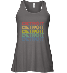 Vintage 1980s Style Detroit Michigan Women's Racerback Tank Women's Racerback Tank - belovedtshirt