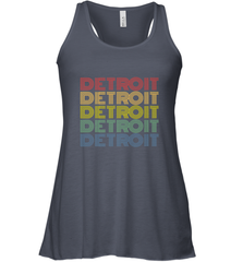 Vintage 1980s Style Detroit Michigan Women's Racerback Tank Women's Racerback Tank - belovedtshirt