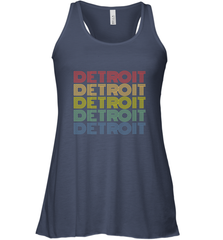 Vintage 1980s Style Detroit Michigan Women's Racerback Tank Women's Racerback Tank - belovedtshirt