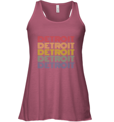 Vintage 1980s Style Detroit Michigan Women's Racerback Tank Women's Racerback Tank - belovedtshirt